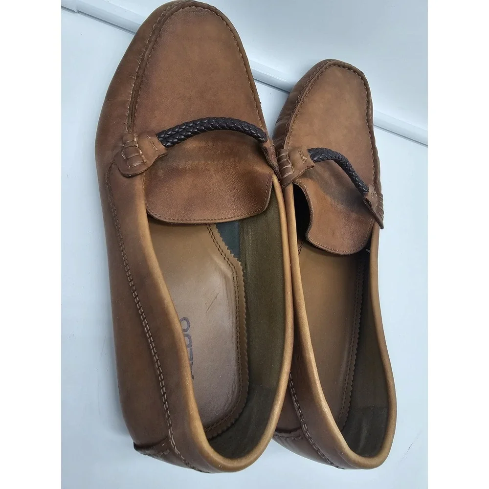 Aldo Mens Brown Suede Leather Dress‎ Shoe Comfort Loafer Size10